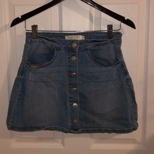 mini jean skirt